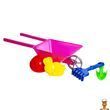 Игровой набор для песка Тачка 010BMS(Pink) лопатка грабли 2 пасочки Bamsic