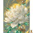 Картина по номерам пион 40x50 см с металлизированными красками Art Craft