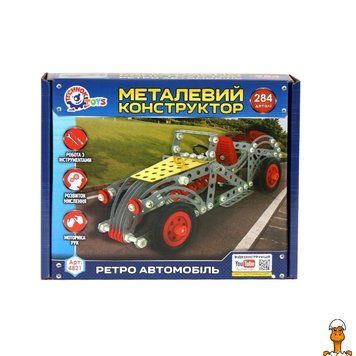 Мамалюк - Детский металлический конструктор с 284 деталями Ретро автомобиль Технок Технок RT2-4821TXK