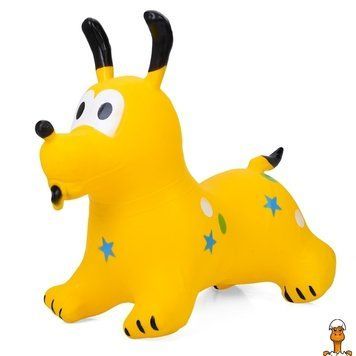 Мамалюк - Дитяча іграшка-скакунець собачка жовта резина до 20 кг Bambi Bambi RT2-MS-4161-YELLOW