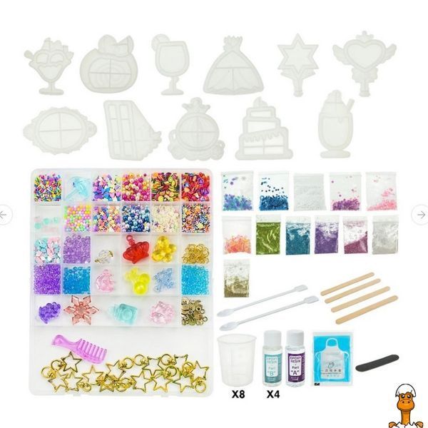 Мамалюк - Дитячий набір для творчості з 12 силіконовими формами Resin Fidget Shakers Bambi Bambi RT2-9082E