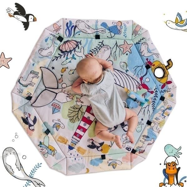 Мамалюк - Розвивальний килимок Kinderkraft Smartplay Sea (KPSMSE00MUL0000) Kinderkraft A4-KPSMSE00MUL0000