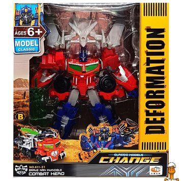 Мамалюк - Трансформер машинка дитячий Optimus Prime червоний Bambi Bambi RT2-611-31-RED
