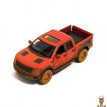 Мамалюк - Інерційна дитяча модель машинки пікап Ford F-150 SVT Raptor-Supercrew Muddy 1:46 червона Kinsmart Kinsmart RT2-KT5365WY-RED
