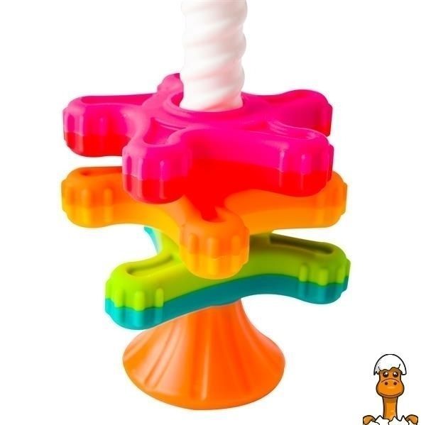 Мамалюк - Пірамідка-спінер Fat Brain Toys MiniSpinny тактильна (F134ML) Fat Brain Toys A4-F134ML