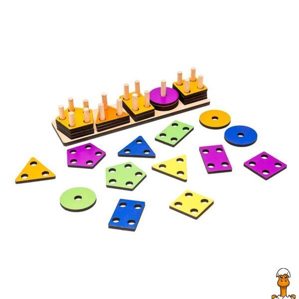 Мамалюк - Дерев'яний дитячий сортер фігури Монтессорі PuzzleOK PuzzleOK RT2-PUZ-90320