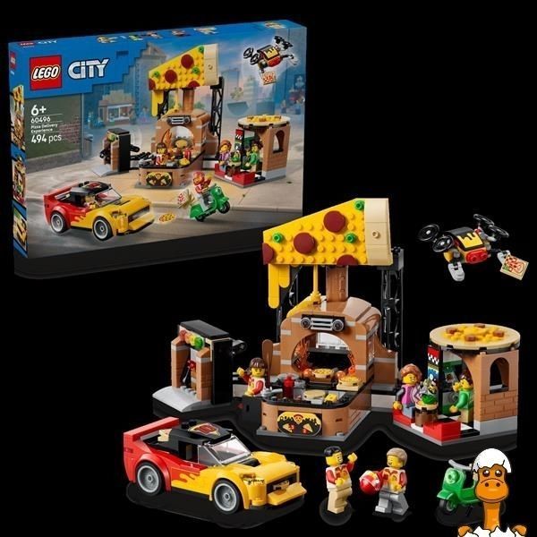Мамалюк - Конструктор LEGO&reg; City Доставка піци з різними транспортними засобами 494 деталі (60496) LEGO A4-60496