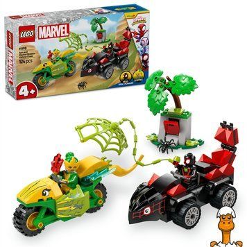 Мамалюк - Конструктор LEGO Marvel Павук і його неймовірні друзі Перегони на електромобілях з динозаврами 124 деталі (11198) LEGO A4-11198