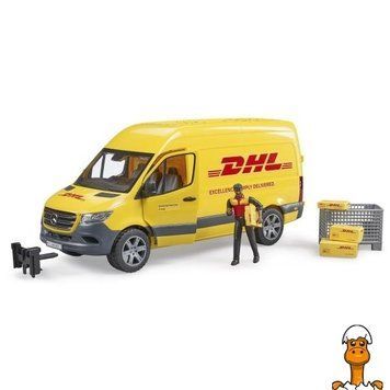 Мамалюк - Автомодель Bruder Автомобіль MB Sprinter кур'єр DHL з фігуркою 1:16 (02671) Bruder A4-02671