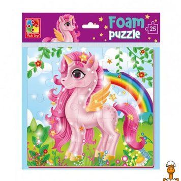 Мамалюк - Дитячий м'який пазл Рожевий єдиноріг 22х23 см Vladi Toys Vladi Toys RT2-VT1109-06