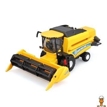 Мамалюк - Металевий автомодель зернозбирального комбайна New Holland TC5.90 із зерновою жниваркою Bburago Bburago RT2-18-31721