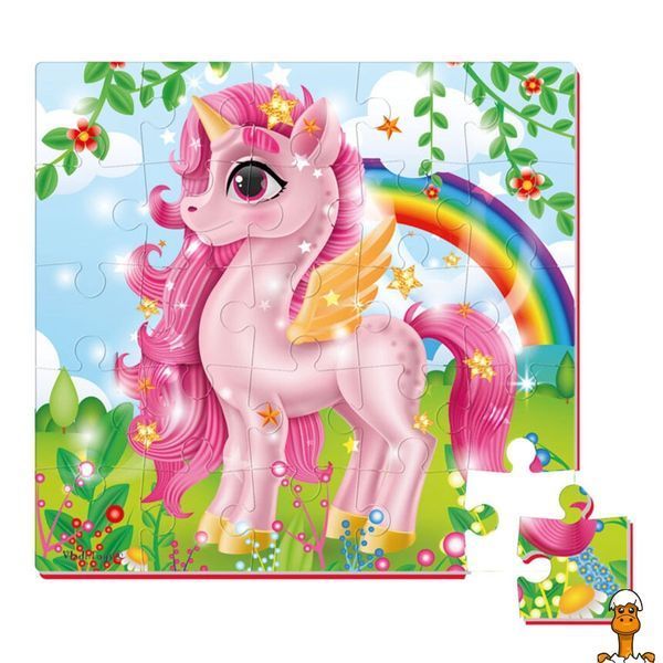Мамалюк - М'які пазли Рожевий єдиноріг 22х23 см Vladi Toys Vladi Toys RT2-VT1109-06