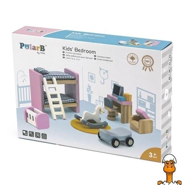Мамалюк - Дерев'яні меблі для ляльок PolarB Дитяча кімната (44036) PolarB A4-44036