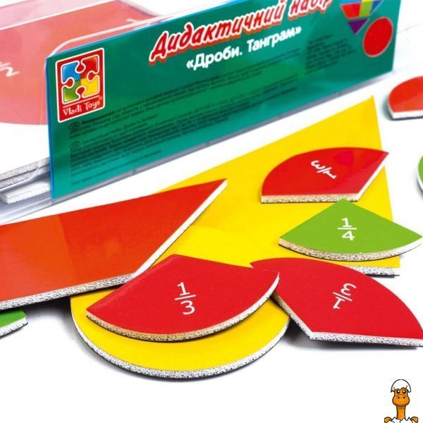Мамалюк - Магнітний набір для навчання дробів Танграм Vladi Toys Vladi Toys RT2-VT5555-03