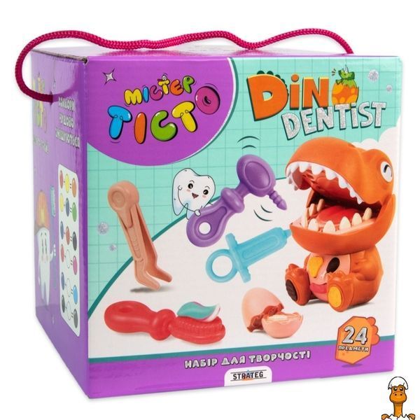 Мамалюк - Детский набор для творчества тесто Dino Dentist 24 предмета Strateg Strateg RT2-41020ST