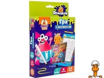 Мамалюк - Гра Vladi Toys Пиши та витирай Монстрики (VT5010-18) Vladi Toys A4-VT5010-18