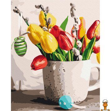 Мамалюк - Картина за номерами Великодній букет 40x50 см Brushme Brushme RT2-BS53106