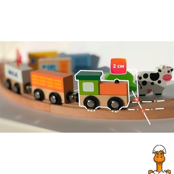 Мамалюк - Іграшкова залізниця Viga Toys дерев'яна 90 ел. (50998) Viga Toys A4-50998