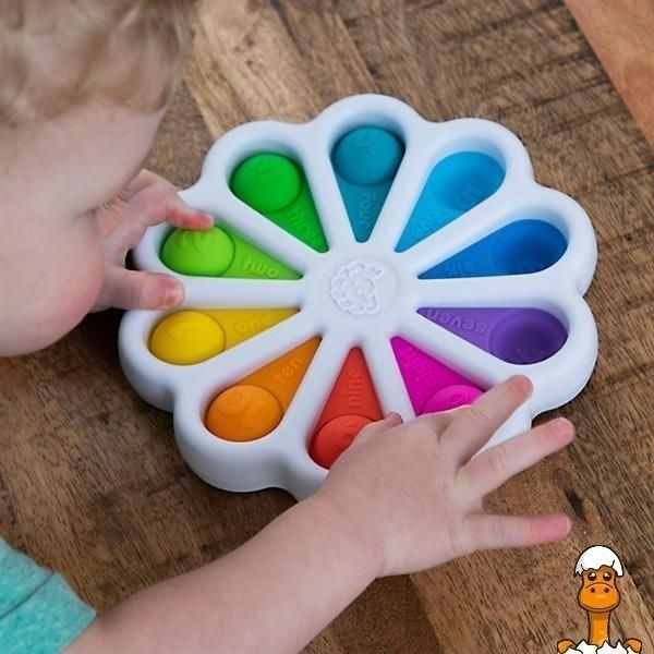 Мамалюк - Іграшка-антистрес Fat Brain Toys dimpl digits Кольорові пелюстки (F275EN) Fat Brain Toys A4-F275EN
