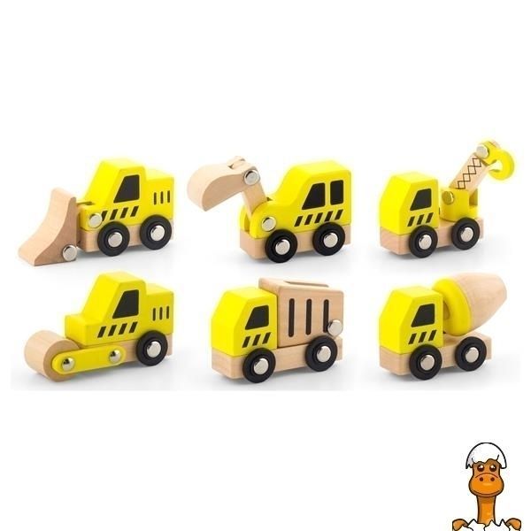 Мамалюк - Набір машинок Viga Toys Будтехніка 6 шт. (50541) Viga Toys A4-50541