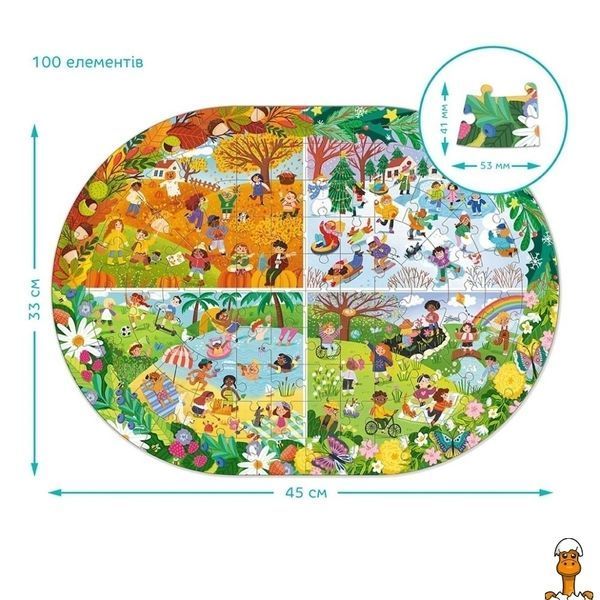 Мамалюк - Віммельпазл дитячий Увесь рік 100 елементів DoDo Toys DoDo Toys RT2-300607