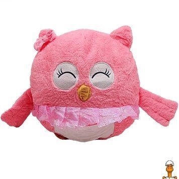 Мамалюк - М'яка іграшка сова з пледом для дітей 45 см Bambi Bambi RT2-L1127-PINK