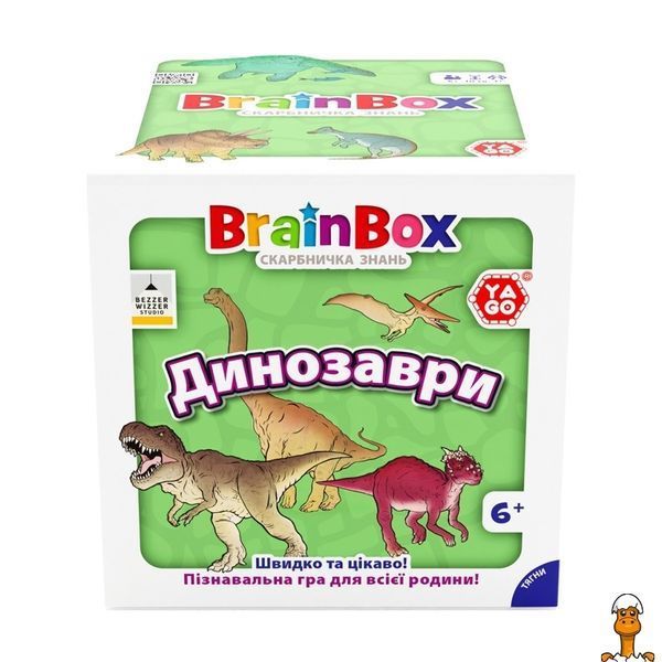 Мамалюк - Настільна карткова гра Brainbox Динозаври 55 карток 1 кубик YaGo YaGo RT2-BZZBRDI02UA