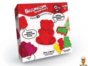 Мамалюк - Набір для творчості з кінетичного піску Ведмедик-Бешкетник з формами Danko Toys Danko Toys RT2-MSH-01-01U