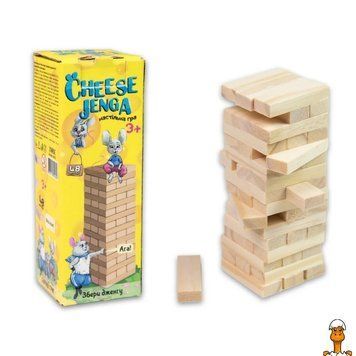Мамалюк - Настільна гра Cheese Jenga 48 брусків українською мовою Strateg Strateg RT2-30718