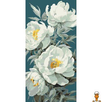 Мамалюк - Картина по номерам белые пионы металлизированные краски 40х80 см Art Craft Art Craft RT2-13093-AC