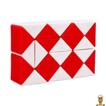Мамалюк - Головоломка Змійка Рубіка IGR67(Red) маленька 3,5x5,5 см двокольорова Bambi Bambi RT2-IGR67-RED