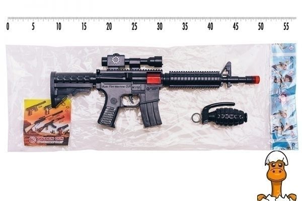 Мамалюк - Іграшковий автомат тріскачка M16 з гранатою Golden Gun Golden Gun RT2-803GG