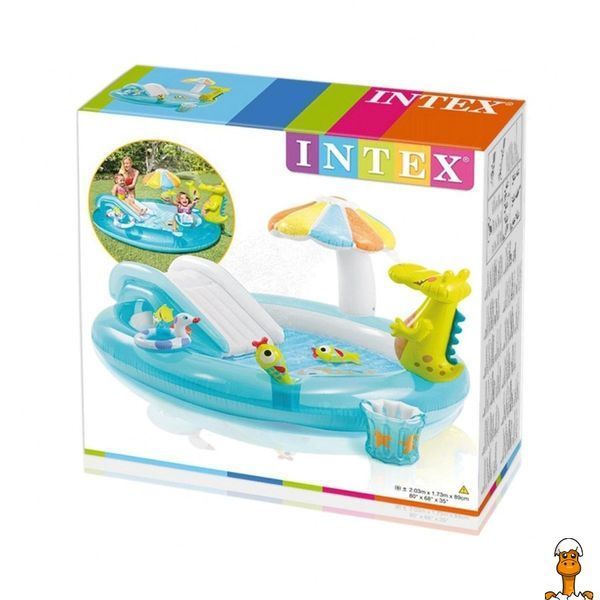 Мамалюк - Детский надувной игровой центр Крокодильчик с ремкомплектом Intex Intex RT2-57165