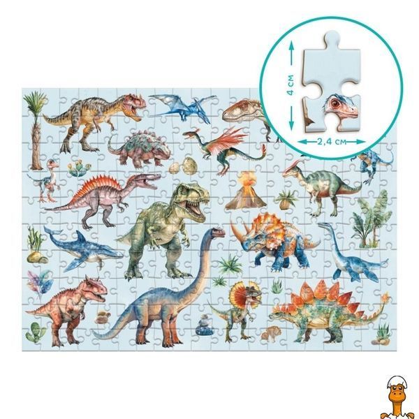 Мамалюк - Пазл Монтессори Динозавры 200 элементов DoDo Toys DoDo Toys RT2-300631