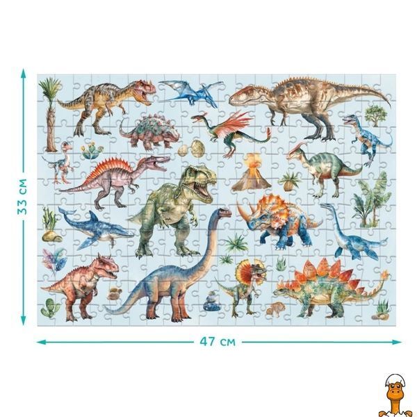 Мамалюк - Пазл Монтессори Динозавры 200 элементов DoDo Toys DoDo Toys RT2-300631