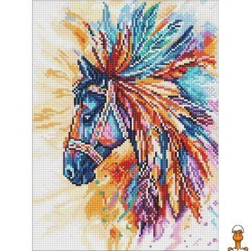 Мамалюк - Алмазная мозаика лошадь 30x40 см Идейка идейка RT2-AMO8236