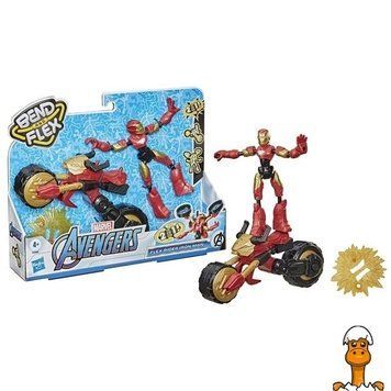 Мамалюк - Фигурка 2 в 1 Hasbro Bend and Flex Мстители Железный человек на мотоцикле (F0244) Hasbro A4-F0244