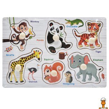Мамалюк - Дитячий дерев'яний пазл-вкладиш Африканські тварини Bambi Bambi RT2-73239-3