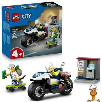 Мамалюк - Конструктор LEGO City Преследование на полицейском мотоцикле 65 деталей (60455) LEGO A4-60455