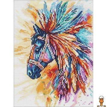 Мамалюк - Алмазная мозаика лошадь 30x40 см Идейка идейка RT2-AMO8236