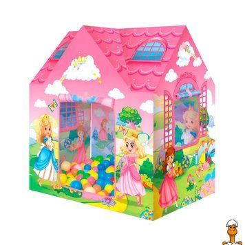 Мамалюк - Дитячий намет будиночок принцес з кульками 104х70х94 см Bambi Bambi RT2-MR-1300
