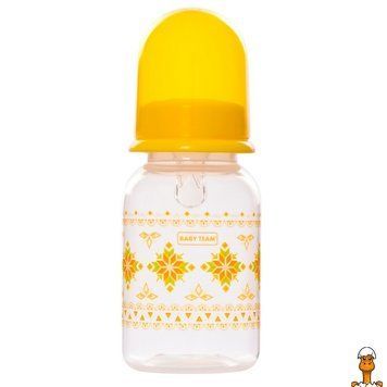 Мамалюк - Бутылочка для кормления с силиконовой соской 125 мл BABY TEAM BABY TEAM RT2-1400-ЖОВТИЙ