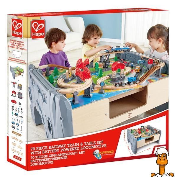 Мамалюк - Іграшкова залізниця Hape зі столом 70 ел. (E3766) Hape A4-E3766