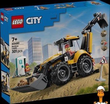 Мамалюк - Конструктор LEGO&reg; City Жовтий екскаватор-навантажувач - Будівельна іграшка 301 деталей (60480) LEGO A4-60480