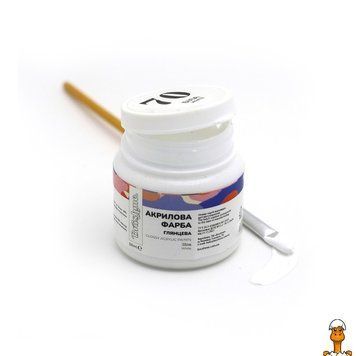 Мамалюк - Акриловая краска глянцевая Белая Brushme AP5070 50 мл Brushme RT2-AP5070