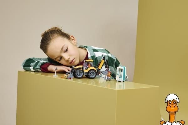Мамалюк - Конструктор LEGO&reg; City Жовтий екскаватор-навантажувач - Будівельна іграшка 301 деталей (60480) LEGO A4-60480