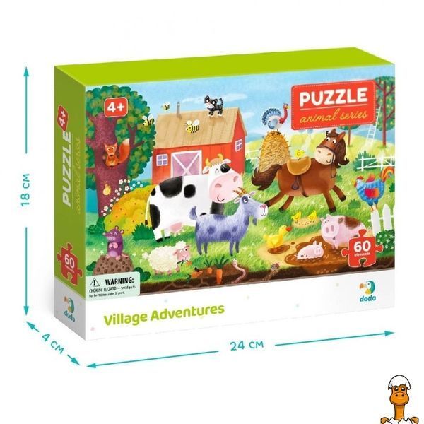Мамалюк - Дитячий пазл Сільські пригоди 60 деталей DoDo Toys DoDo Toys RT2-300377