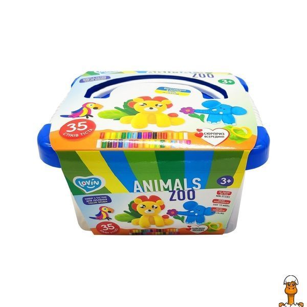 Мамалюк - Дитячий набір для ліплення із тістом Zoo animals box Lovin Lovin RT2-41221