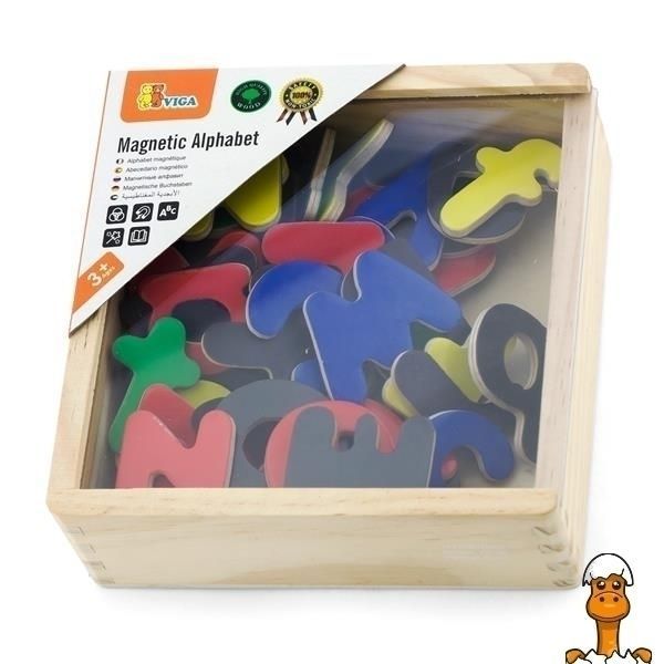Мамалюк - Набір магнітних букв Viga Toys Англійські великі та малі 52 шт. (50324) Viga Toys A4-50324