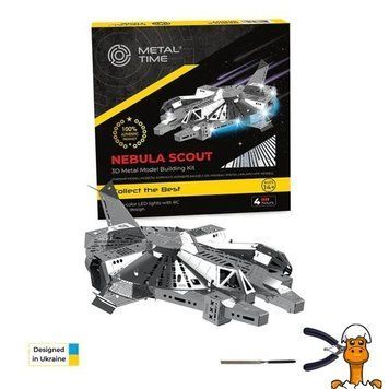 Мамалюк - Коллекционная модель-конструктор Metal Time Nebula Scout Spaceship Звездолет (MT098) Metal Time A4-MT098